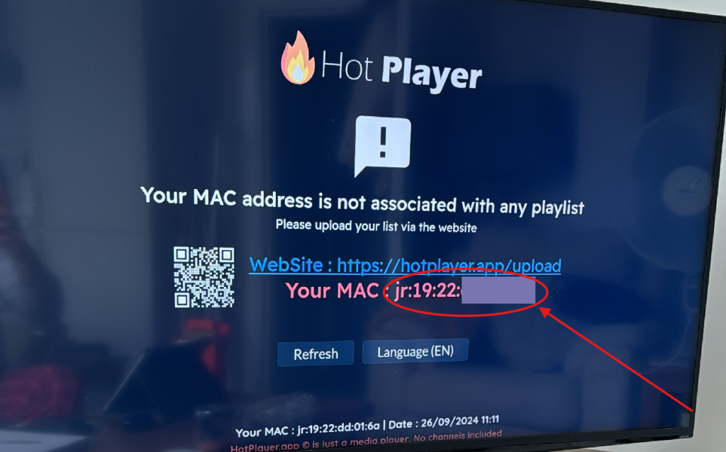 hot iptv mac address